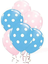 Blue And Pink Polka Dot Party Balloons-Birthday Parties,Baby Shower