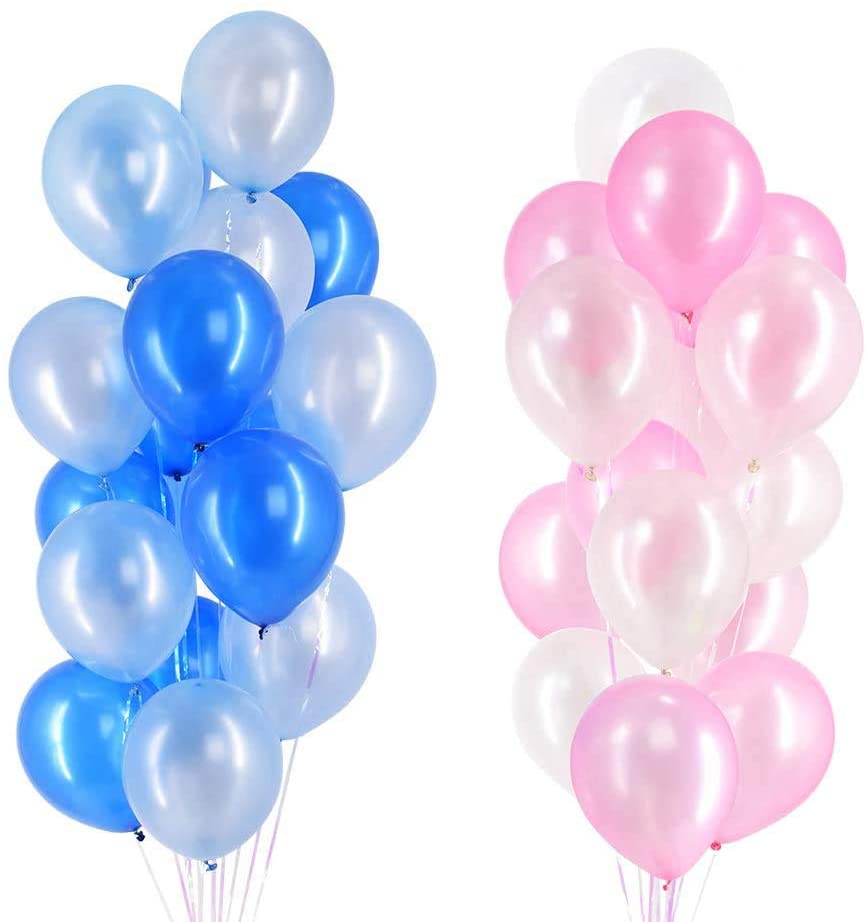 Latex Balloons Pink And Blue Birthday /Baby Shower Party Decorations