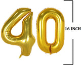 40th  Gold Birthday Decorations Party Supplies