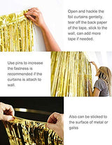 Gold Metallic Tinsel Foil Fringe Curtains
