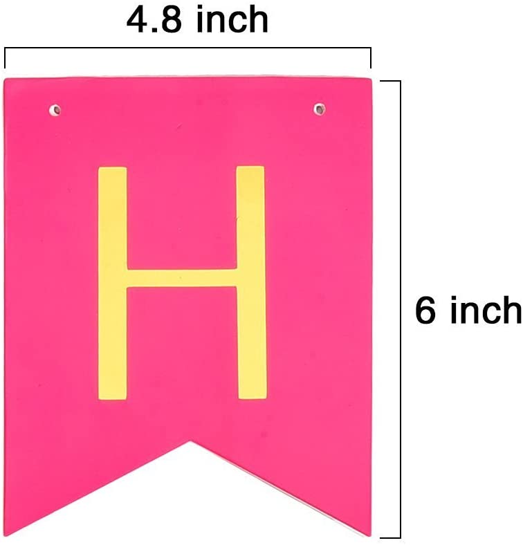 Colorful Happy Birthday Bunting Banner Party Decor Home Decor For Home