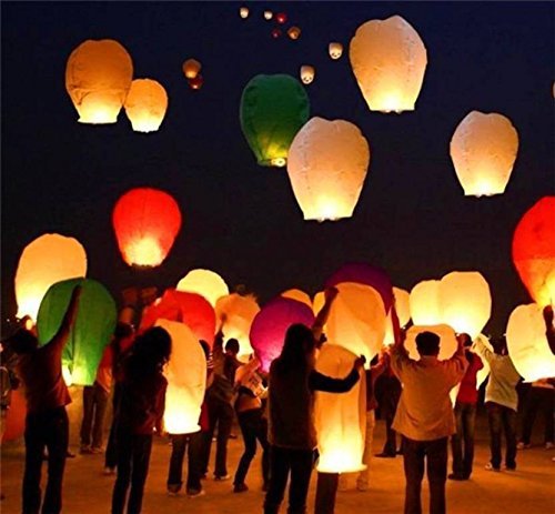 Sky Lanterns-Paper Hot Air Balloon Multi-Color