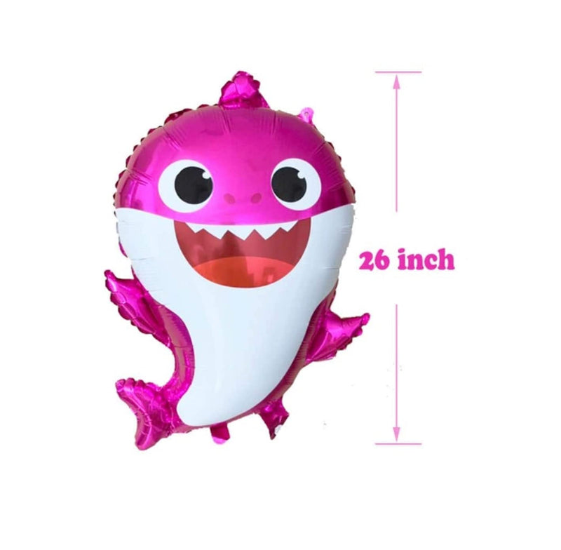 Pink Shark Shaped Balloons Foil Helium Balloons For Shark Party-set of 1