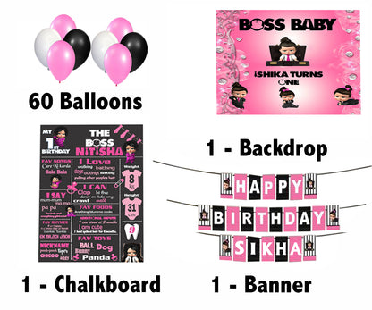 Boss Baby Girl Birthday Party Personalized Complete Kit