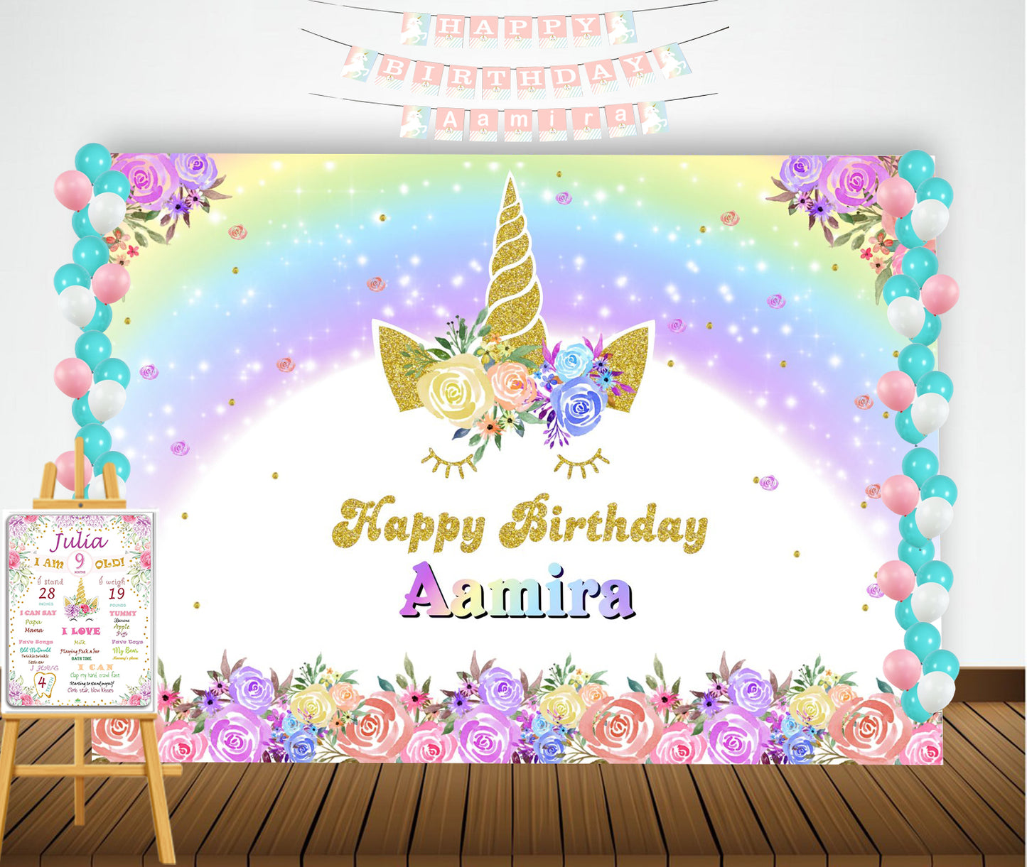 Unicorn Birthday Party Personalized Complete Kit