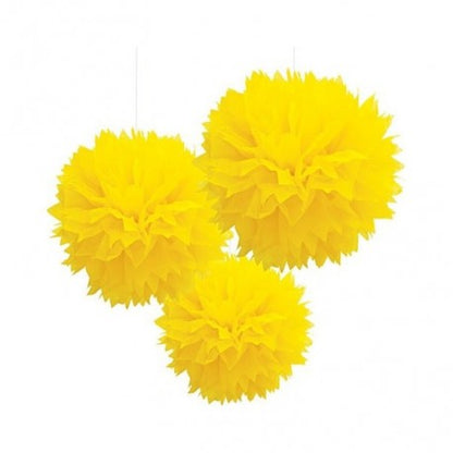 Yellow Tissue Paper Pompom for Decorations