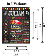 Car Theme Customized Chalkboard/Milestone Board for Kids Birthday Party