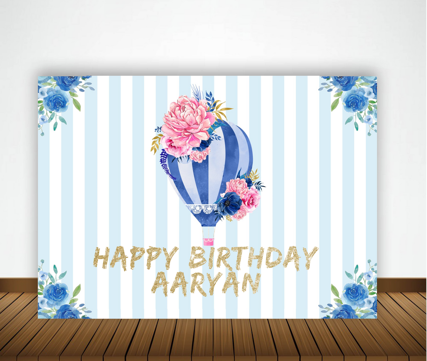 Hot Air Theme Birthday Party Backdrop