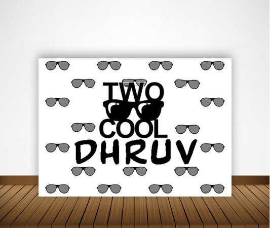 Two Cool Theme Birthday Party Backdrop 
