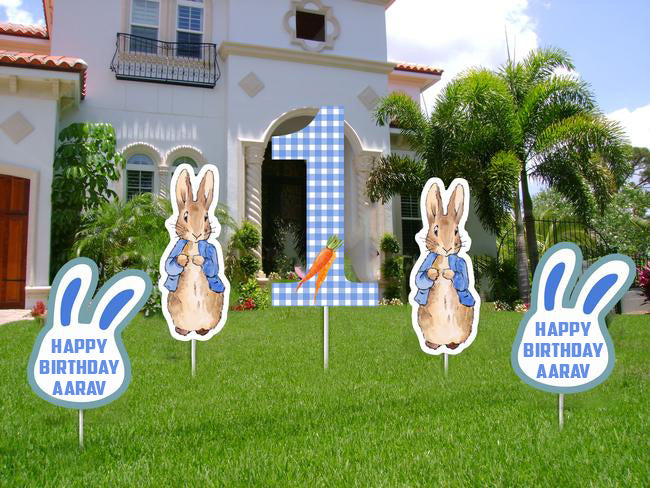 Some Bunny Is One Birthday Party Cutouts