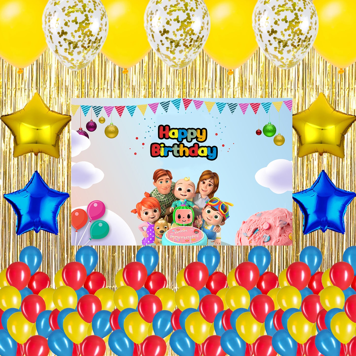 Cocomelon Theme Birthday Party Complete Party Set