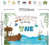 Personalize Little Man Birthday Party Backdrop Banner