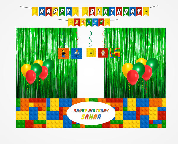 Lego Theme Birthday Party Decoration Kit