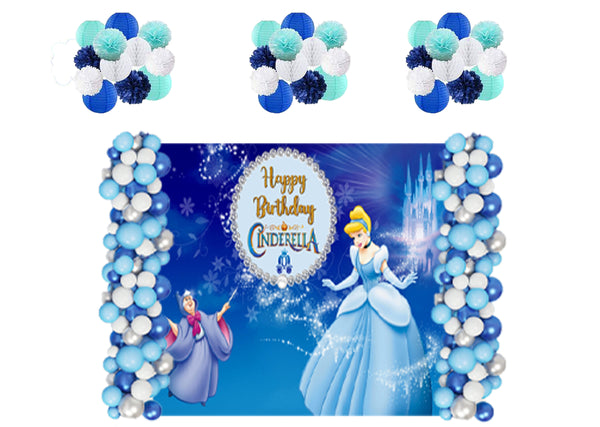 Cinderella Theme Birthday Party Complete Decoration Kit