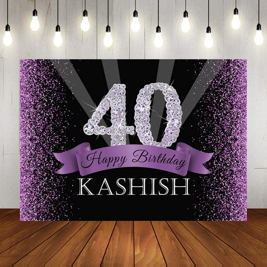 40th Birthday Party Backdrop 