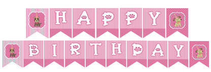 Dog Theme Birthday Party Banner for Decoration