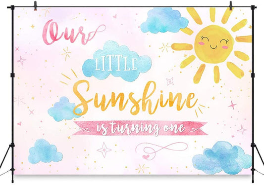 Sunshine Theme Birthday Party Backdrop