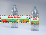 Transport Theme Water Bottle Labels  