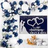 50th Anniversary Party Decoration Kit with Backdrop & Balloons
