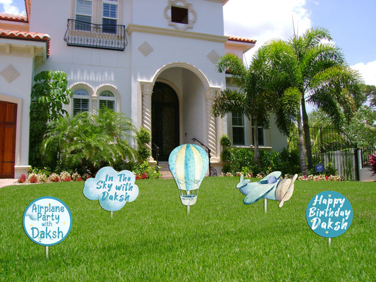 Airplane Theme Birthday Party Cutouts