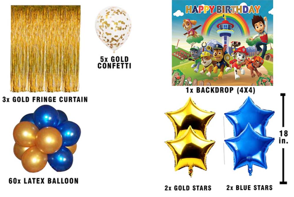 Paw Patrol Theme Birthday Party Decorations Complete Set