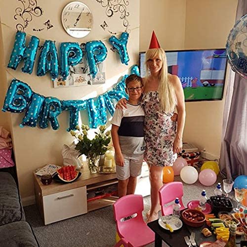 Happy Birthday Balloon Banners Blue Alphabet Birthday Balloons Banner Boys Teen Boys Birthday Party Balloons Decoration