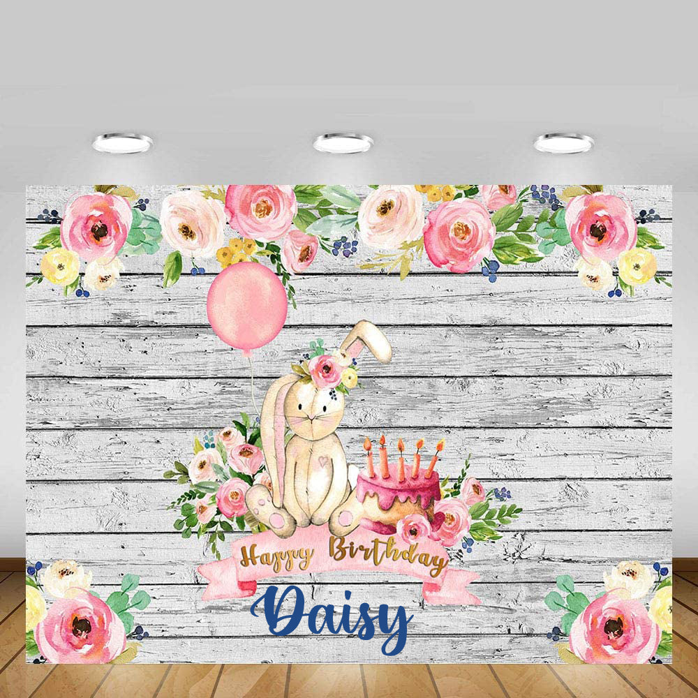 Some Bunny Is One Birthday Party Backdrop