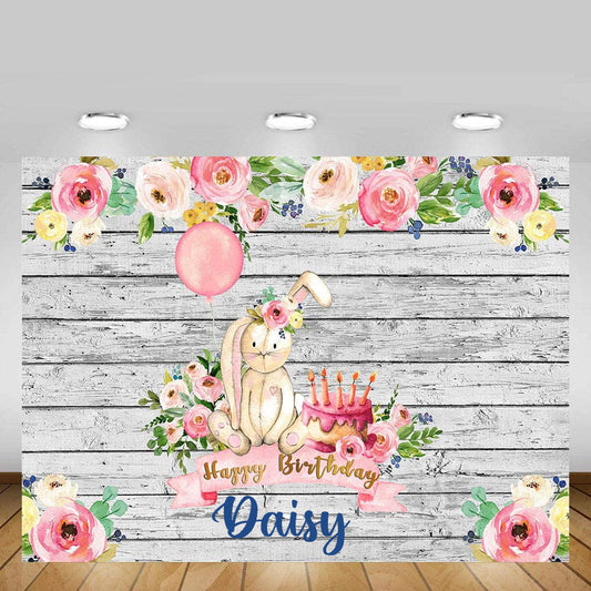 Some Bunny Is One Birthday Party Backdrop