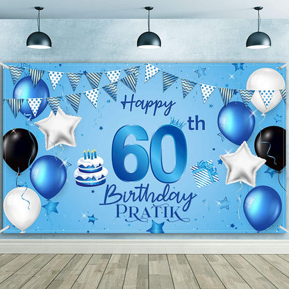 60th Birthday Party Backdrop 