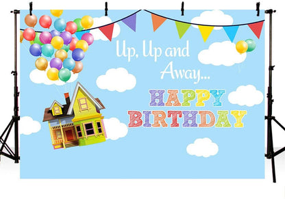 Hot Air Theme Birthday Party Backdrop