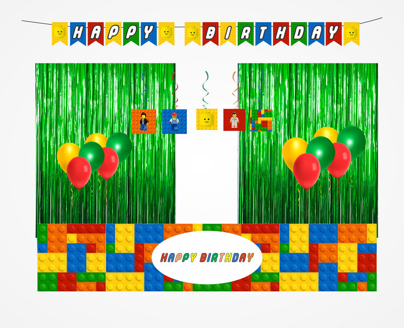 Lego Theme Birthday Party Decoration Kit