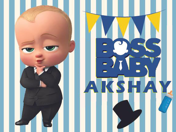 Buy Boss Baby Birthday Party Decoration Backdrop | Party Supplies |  Thememyparty – Theme My Party