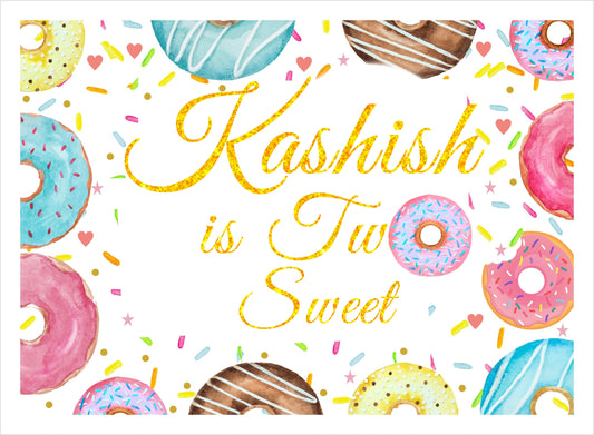Two Sweet Theme Birthday Party Backdrop 