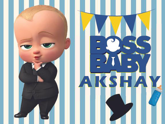 Boss Baby Theme Birthday Party Backdrop