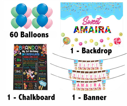 Candy Land Birthday Party Personalized Complete Kit