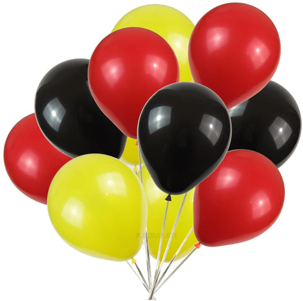 Yellow , Black And Red Latex For Birthday,Car Racing Theme Party Decoration