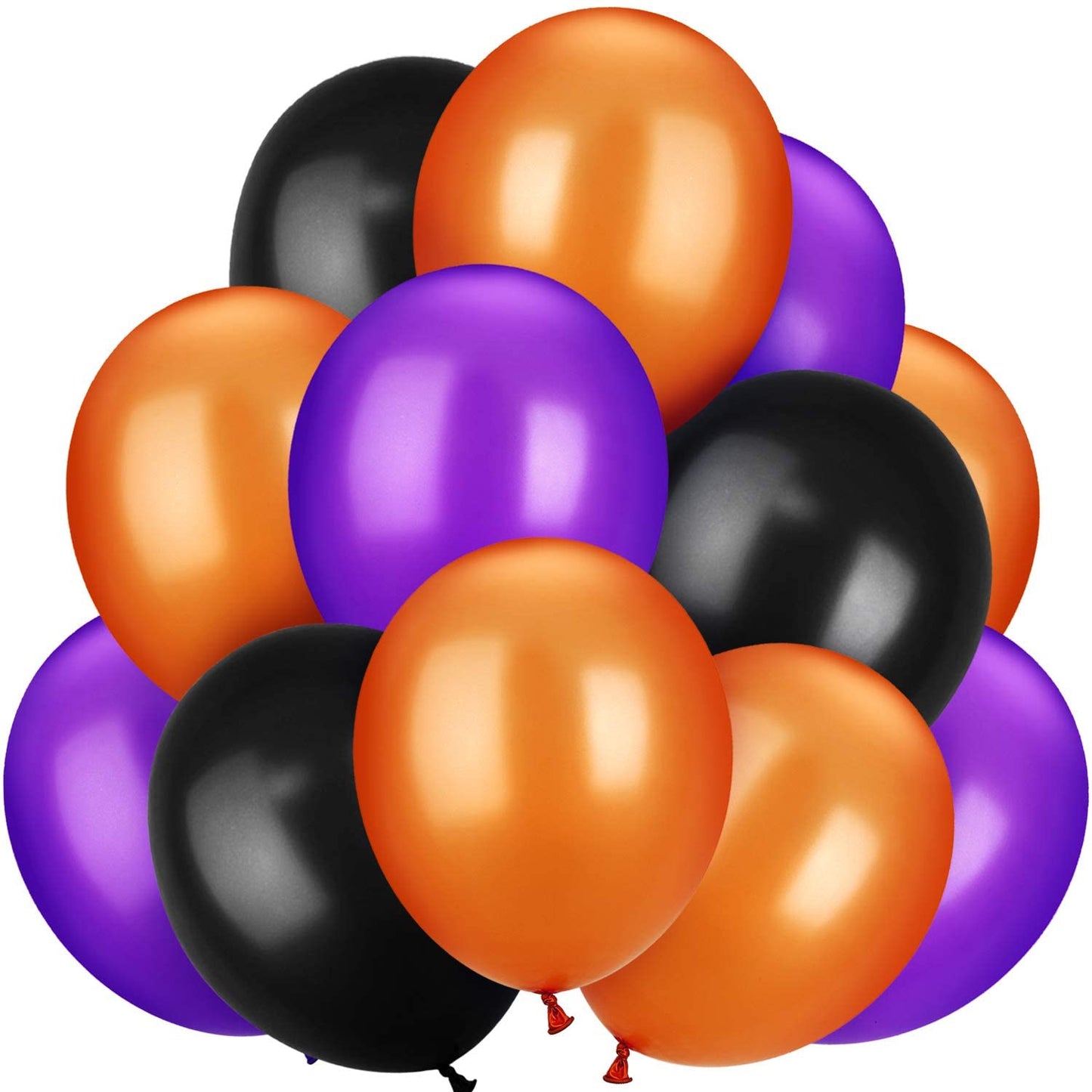 Black, Orange And Purple Latex Balloons For Birthday Parties, Halloween Decorations Etc.