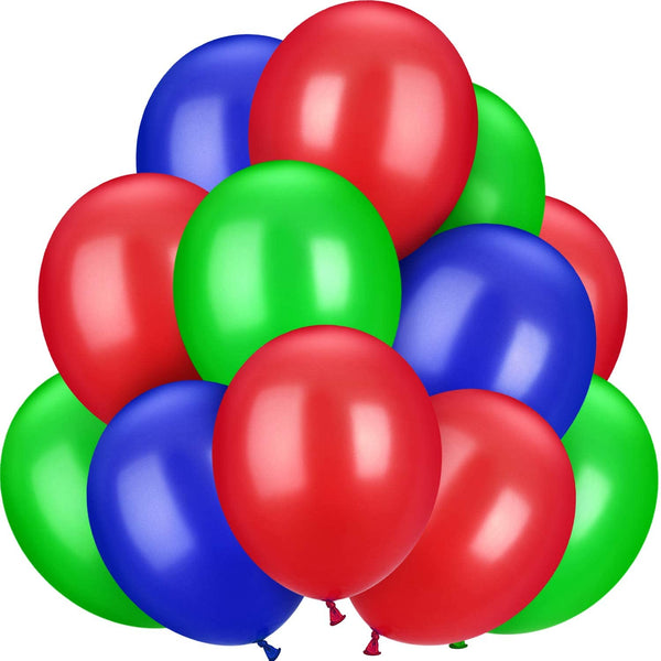 Metallic Balloons Blue,Red And Green Latex For Birthday , Festival Party Decoration Boys Birthday