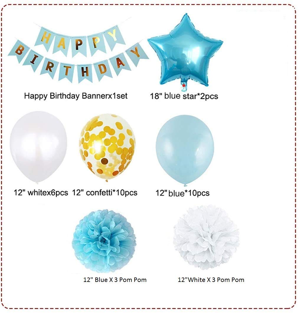 Blue Birthday Party Decorations