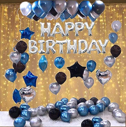 Blue and Silver Party Decorations Kit
