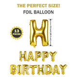 Multi Color Happy Birthday Foil Mylar 16 Inch Large Aluminum Balloon Banner For Kids And Adults Party Decorations