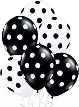 Black And White Polka Dot Party Balloons-Birthday Parties, New Year Parties, Graduation Ceremony.