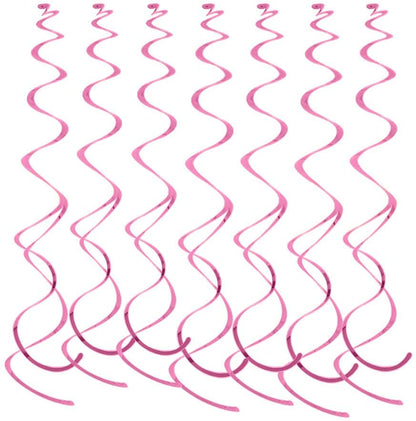 Pink Hanging Spiral Swirl Decorations, Ceiling Decoration For Birthday,Baby Shower , Anniversary
