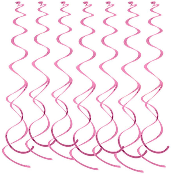 Pink Hanging Spiral Swirl Decorations, Ceiling Decoration For Birthday,Baby Shower , Anniversary