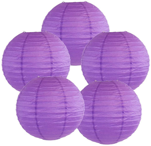 Purple Paper Lanterns -12"Inch Great For Birthday Parties, Weddings Or Baby Shower