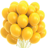 Metallic Balloons 9 Inch Thick Yellow Latex Balloon Decoration Kit For Birthday Anniversary Party Supplies