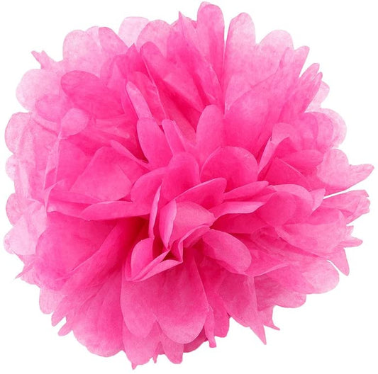 Pink, White, Golden And Black Pompom Flower Decoration