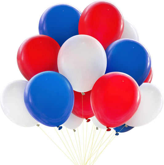 Red White And Blue Latex Balloon For Birthday Parties,,Nautical Party , Super Heroes Party