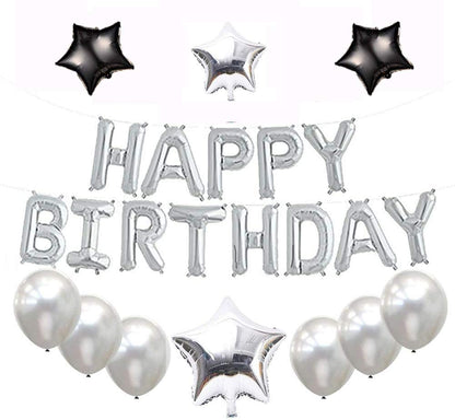 40th Birthday Decorations Party Supplies Blue Silver and  Black