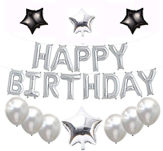 40th Birthday Decorations Party Supplies Blue Silver and  Black